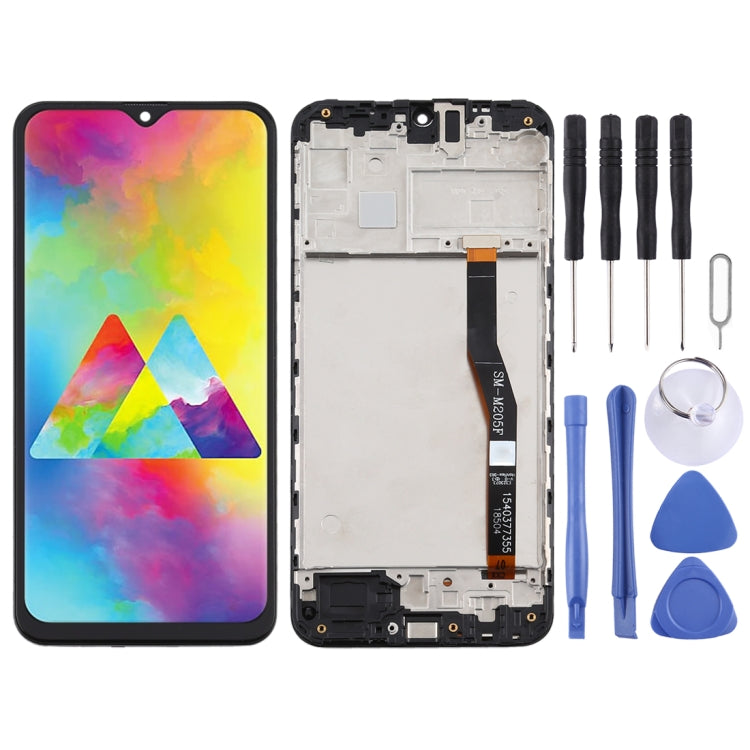 Schermo LCD in materiale TFT e digitalizzatore assemblaggio completo con cornice per Samsung Galaxy M20, For Samsung Galaxy M20(TFT)