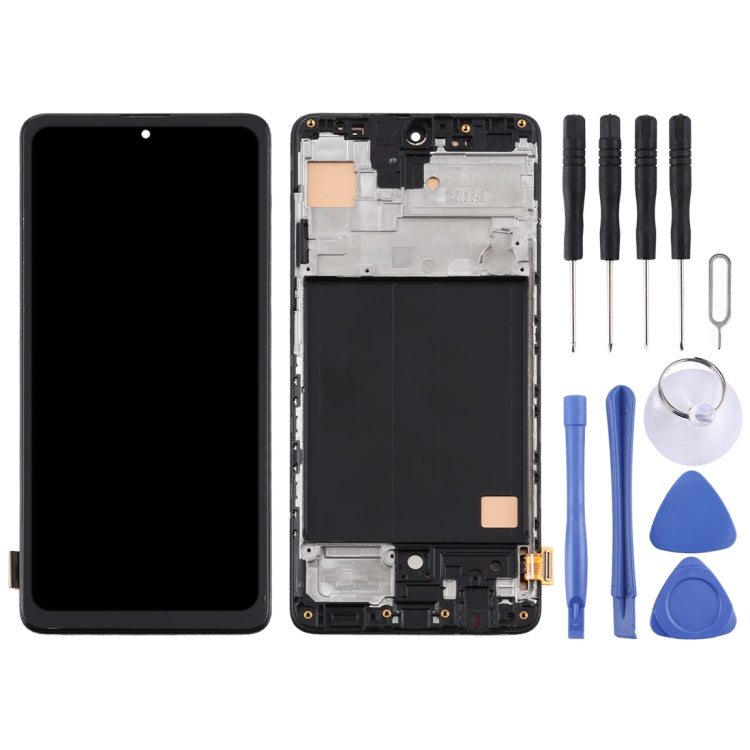 Schermo LCD in materiale TFT e digitalizzatore assemblaggio completo con cornice per Samsung Galaxy A51 4G, For Samsung Galaxy A51 4G(TFT)