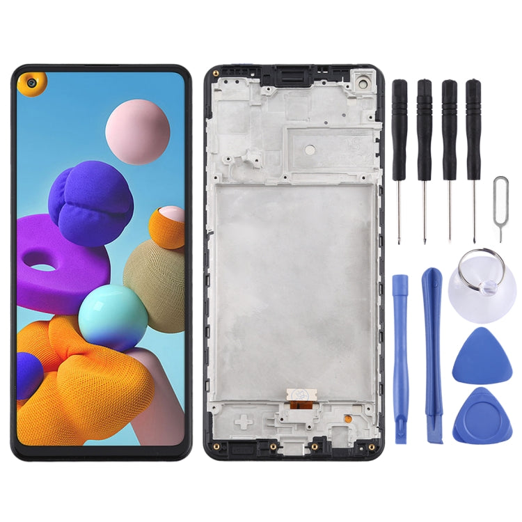 LCD Screen and Digitizer Full Assembly with Frame for Samsung Galaxy A21s / SM-A217, For Samsung Galaxy A21s