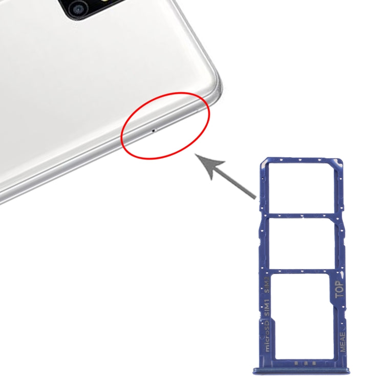 Per Samsung Galaxy M51 SM-M515 Vassoio scheda SIM + Vassoio scheda SIM + Vassoio scheda micro SD, For Samsung Galaxy M51, For Samsung Galaxy M51 (dual card)