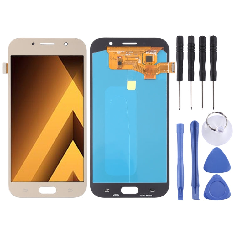 Complete LCD Screen and Digitizer Assembly (OLED Material) for Galaxy A7 (2017), A720F, A720F/DS, For Galaxy A7 (2017) OLED, For Samsung Galaxy A7 (2017) OLED