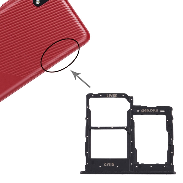 Per Samsung Galaxy A01 Core SM-A013 Vassoio scheda SIM + Vassoio scheda SIM + Vassoio scheda micro SD, For Samsung Galaxy A01 Core (dual card)