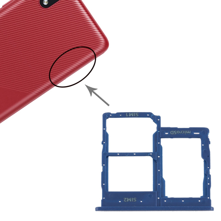 Per Samsung Galaxy A01 Core SM-A013 Vassoio scheda SIM + Vassoio scheda SIM + Vassoio scheda micro SD, For Samsung Galaxy A01 Core (dual card)