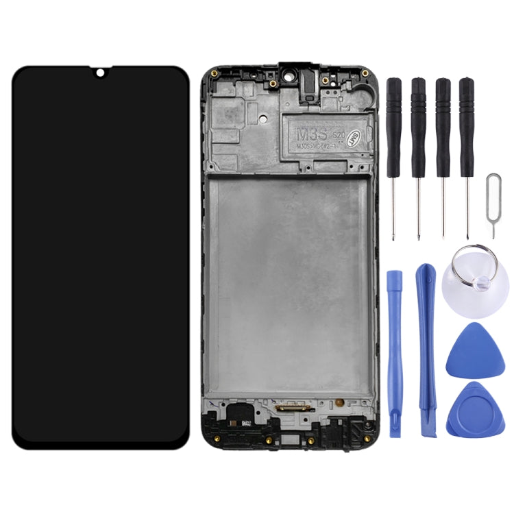 Original LCD Screen and Digitizer Full Assembly with Frame for Samsung Galaxy M21 SM-M215, For Samsung Galaxy M21 (Original)