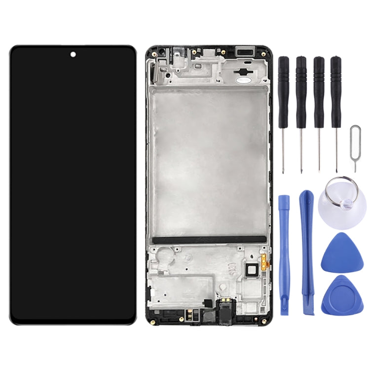 Original LCD Screen and Digitizer Full Assembly with Frame for Samsung Galaxy M51 SM-M515, For Samsung Galaxy M51(Original)