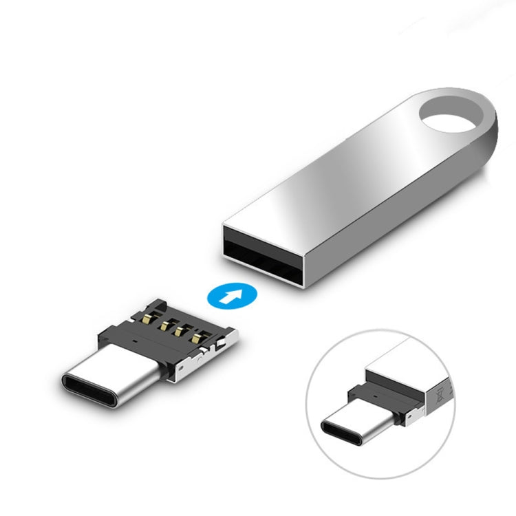 Adattatore USB-C maschio a USB femmina OTG in alluminio