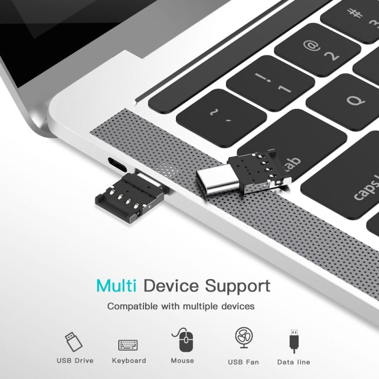 Adattatore USB-C maschio a USB femmina OTG in alluminio