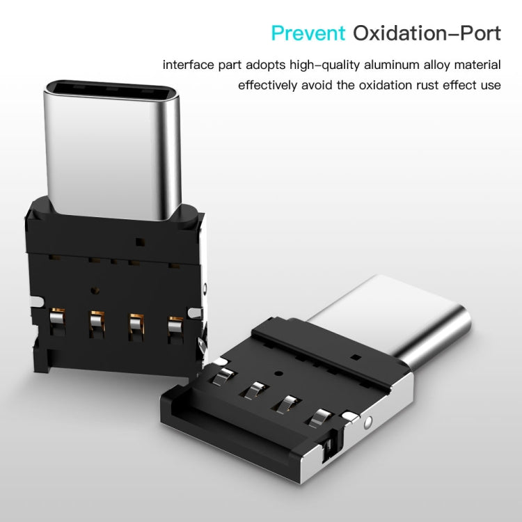 Adattatore USB-C maschio a USB femmina OTG in alluminio