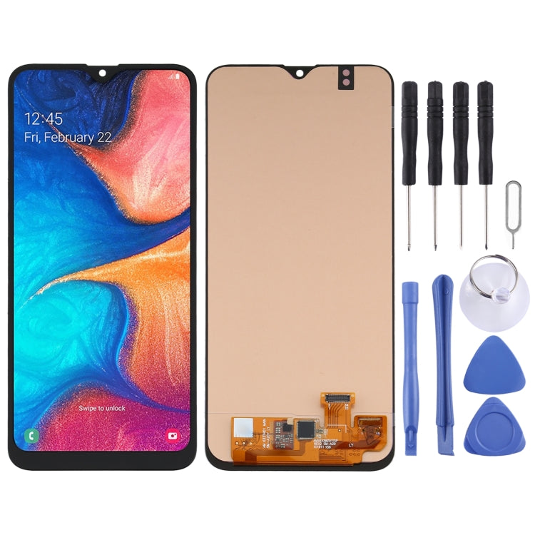 Schermo LCD in materiale OLED e digitalizzatore assemblaggio completo per Samsung Galaxy A20 SM-A205, For Samsung Galaxy A20(6.36 inch OLED Material)