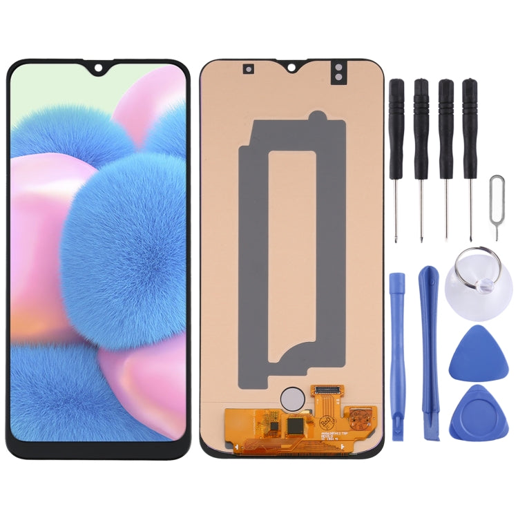 Schermo LCD in materiale OLED e digitalizzatore assemblaggio completo per Samsung Galaxy A30s SM-A307, For Samsung Galaxy A30s(OLED Material)