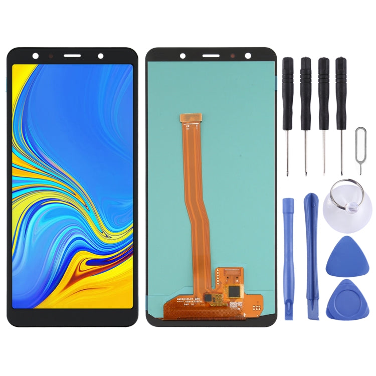 Schermo LCD in materiale OLED e digitalizzatore assemblaggio completo per Samsung Galaxy A7 (2018) SM-A750, For Samsung Galaxy A7 (2018) (OLED Material)