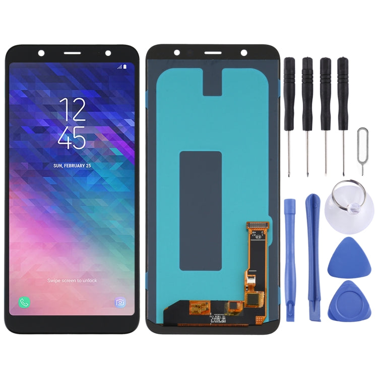 Schermo LCD in materiale OLED e digitalizzatore assemblaggio completo per Samsung Galaxy A6+ (2018) SM-A605, For Samsung Galaxy A6+ (2018) (OLED Material)