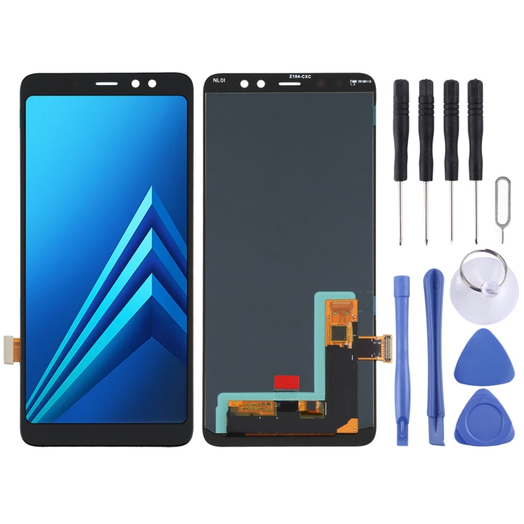 Schermo LCD in materiale OLED e digitalizzatore assemblaggio completo per Samsung Galaxy A8+ (2018) SM-A730, For Samsung Galaxy A8+ (2018) (OLED Material)