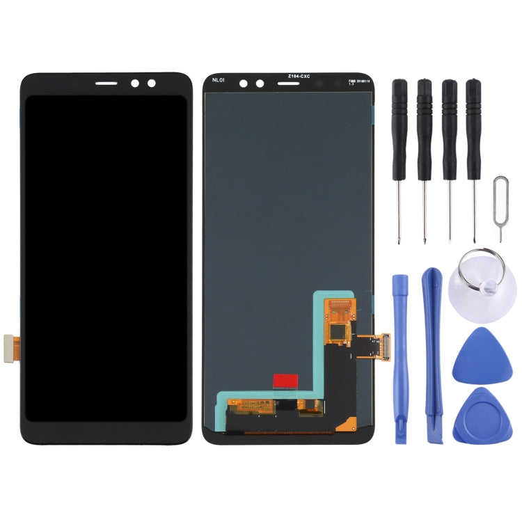 Schermo LCD in materiale OLED e digitalizzatore assemblaggio completo per Samsung Galaxy A8+ (2018) SM-A730, For Samsung Galaxy A8+ (2018) (OLED Material)