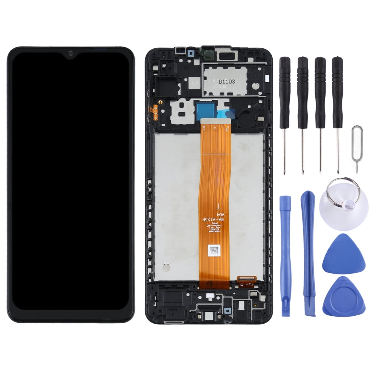 Original LCD Screen and Digitizer Full Assembly with Frame for Samsung Galaxy A12 4G SM-A125F, For Samsung Galaxy A12 4G (Original)