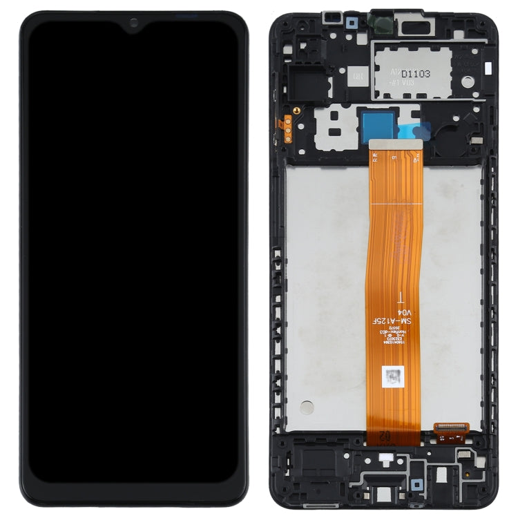 Original LCD Screen and Digitizer Full Assembly with Frame for Samsung Galaxy A12 4G SM-A125F, For Samsung Galaxy A12 4G (Original)