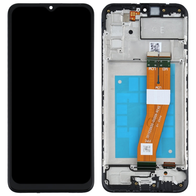 Original LCD Screen and Digitizer Full Assembly with Frame for Samsung Galaxy A02s SM-A025F (GE Version), For Samsung Galaxy A02s (Original)