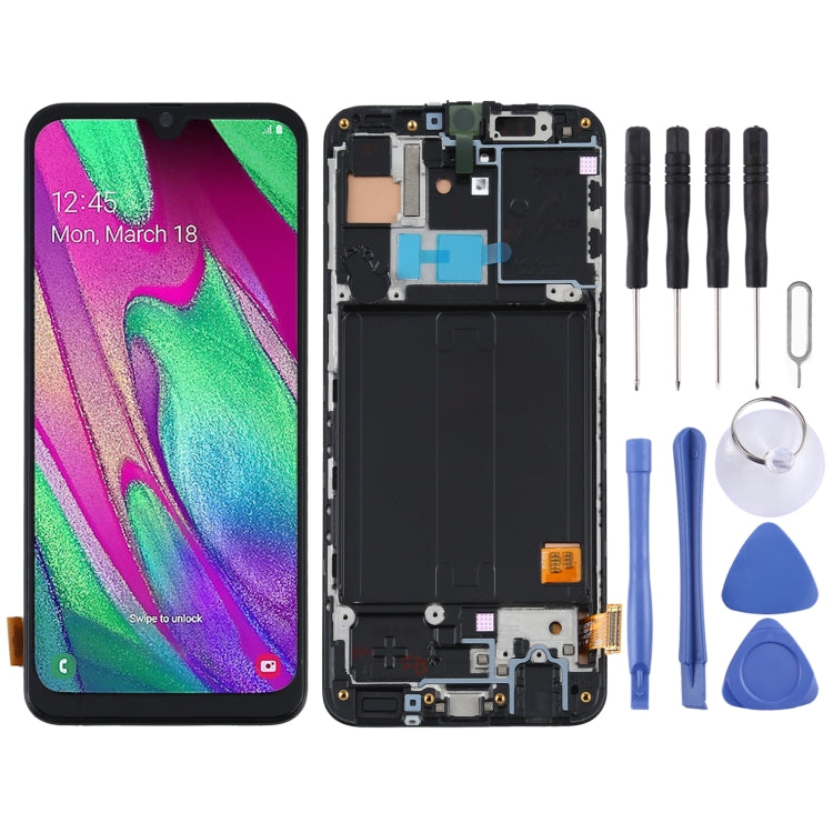 Schermo LCD in materiale TFT e digitalizzatore assemblaggio completo con cornice per Samsung Galaxy A40 SM-A405F, For Samsung Galaxy A40 (TFT)