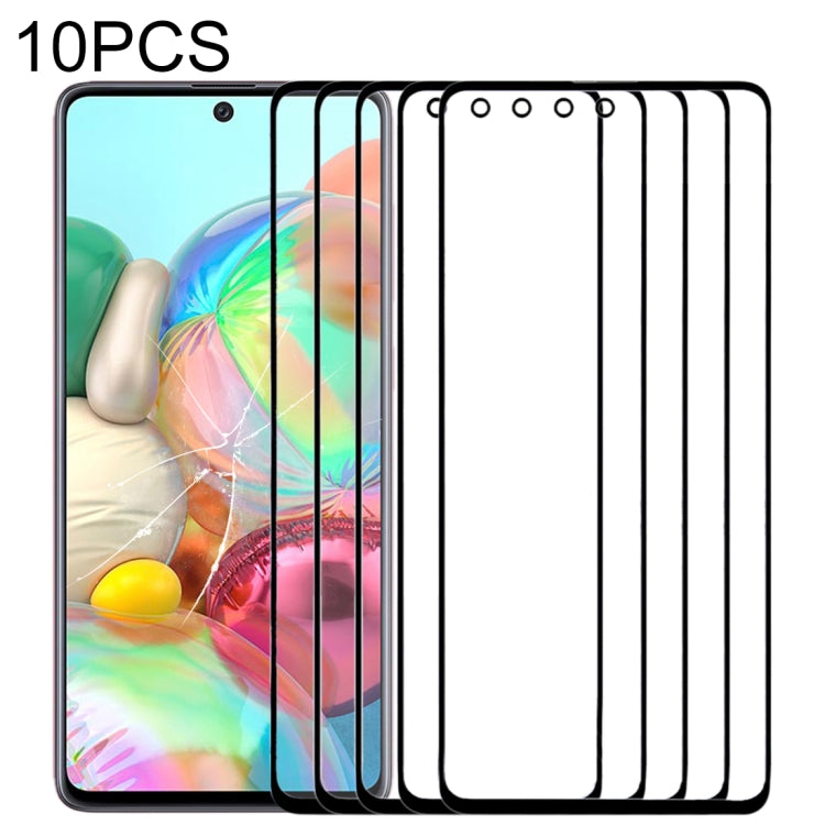 For Samsung Galaxy A71 10pcs Front Screen Outer Glass Lens, For Samsung Galaxy A71