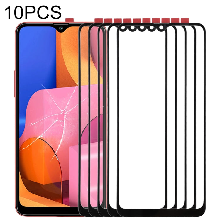 For Samsung Galaxy A20s 10pcs Front Screen Outer Glass Lens, For Samsung Galaxy A20s