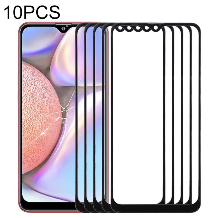 For Samsung Galaxy A10s 10pcs Front Screen Outer Glass Lens, For Samsung Galaxy A10s