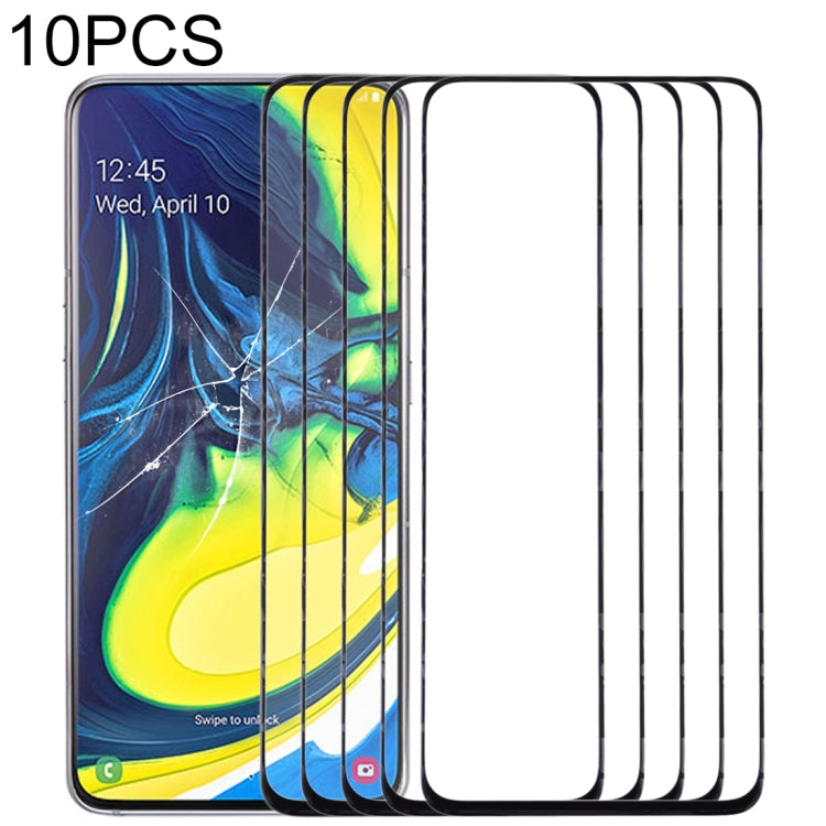 For Samsung Galaxy A90 / A80 10pcs Front Screen Outer Glass Lens, For Samsung Galaxy A90 / A80