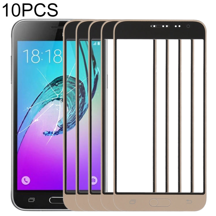 For Samsung Galaxy J3 (2016) / J320FN / J320F / J320G / J320M / J320A / J320V / J320P 10pcs Front Screen Outer Glass Lens, For Samsung Galaxy J3 (2016)