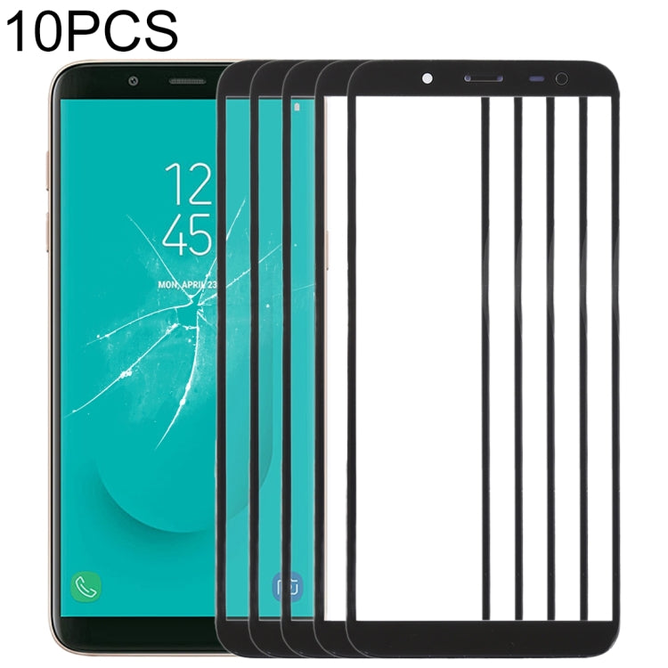 For Samsung Galaxy J6, J600F/DS, J600G/DS 10pcs Front Screen Outer Glass Lens, For Samsung Galaxy J6