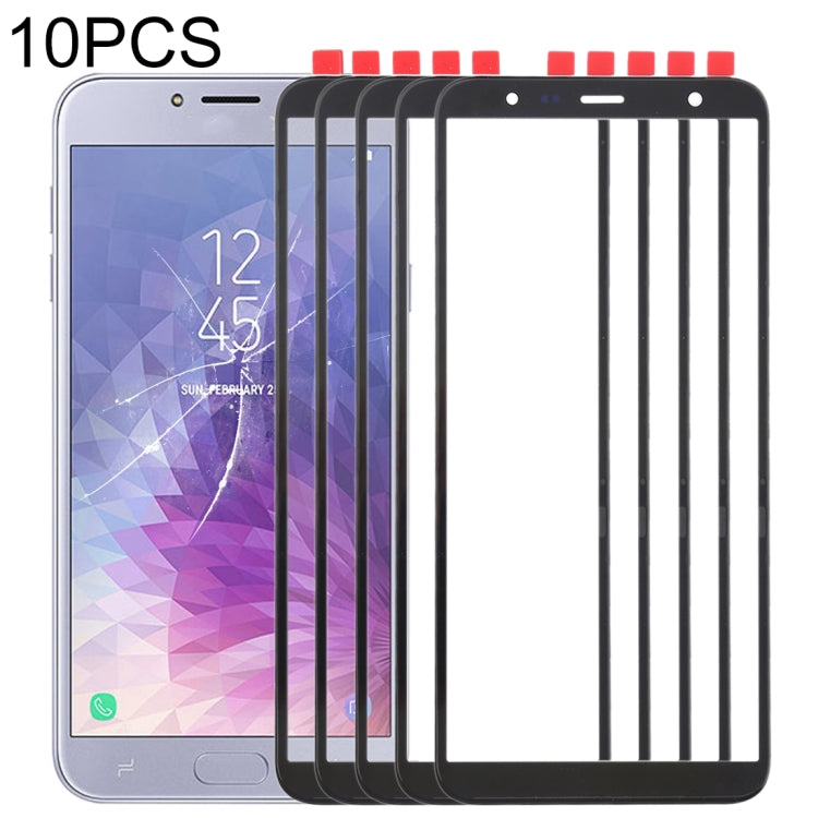 For Samsung Galaxy J4+ / J6+ / J610 10pcs Front Screen Outer Glass Lens, For Samsung Galaxy J4+