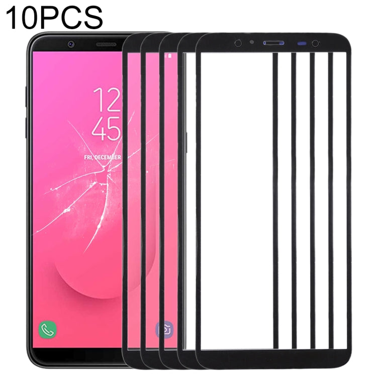 For Samsung Galaxy J8, J810F/DS, J810Y/DS, J810G/DS 10pcs Front Screen Outer Glass Lens, For Samsung Galaxy J8