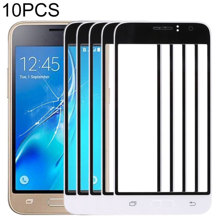 Per Samsung Galaxy J1 (2016) / J120 Lente in vetro esterna per schermo anteriore da 10 pezzi, For Samsung Galaxy J1 (2016)