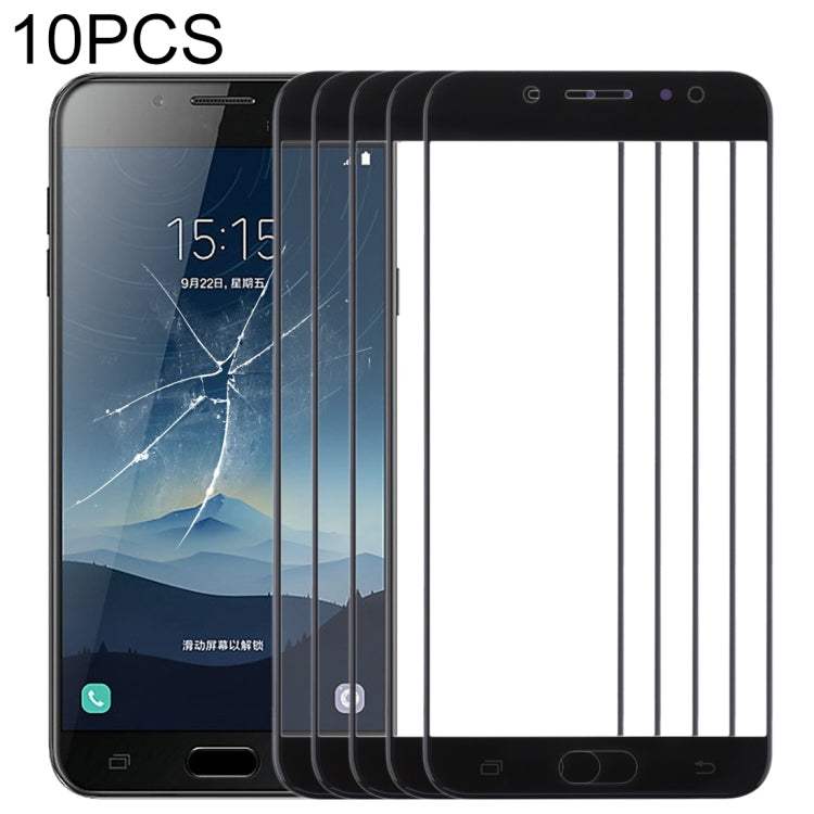 For Samsung Galaxy C8 / C7100, C7(2017) / J7+, C710F/DS 10pcs Front Screen Outer Glass Lens, For Samsung Galaxy C8