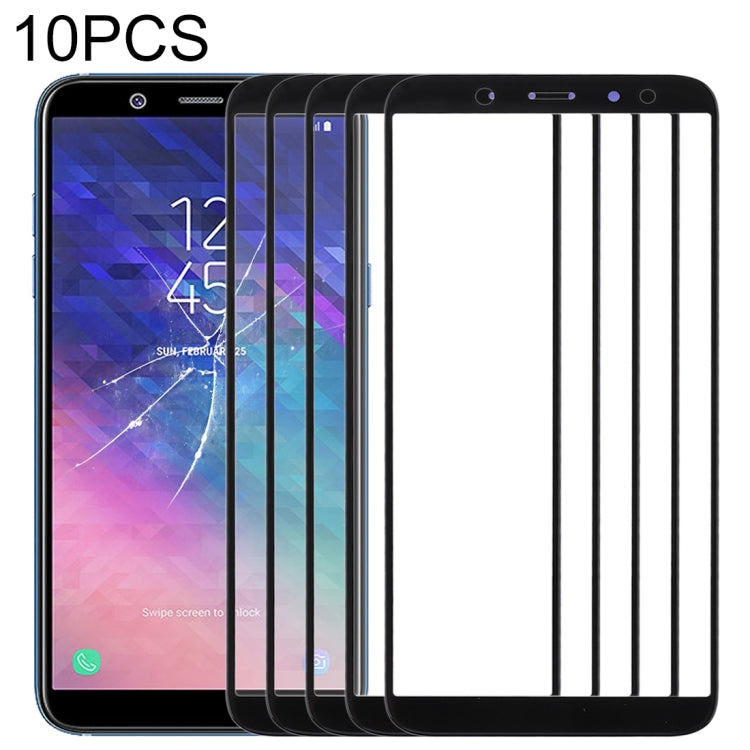 Per Samsung Galaxy A6 (2018) Lente in vetro esterna per schermo anteriore da 10 pezzi, For Samsung Galaxy A6 (2018)