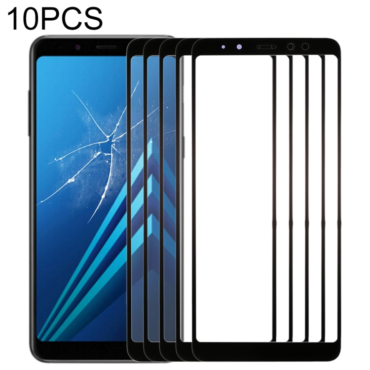 For Samsung Galaxy A8+ (2018) 10pcs Front Screen Outer Glass Lens, For Samsung Galaxy A8+ (2018)