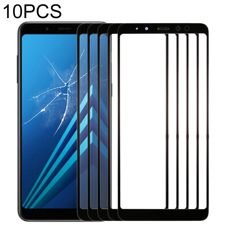 For Samsung Galaxy A8 (2018) 10pcs Front Screen Outer Glass Lens, For Samsung Galaxy A8 (2018)