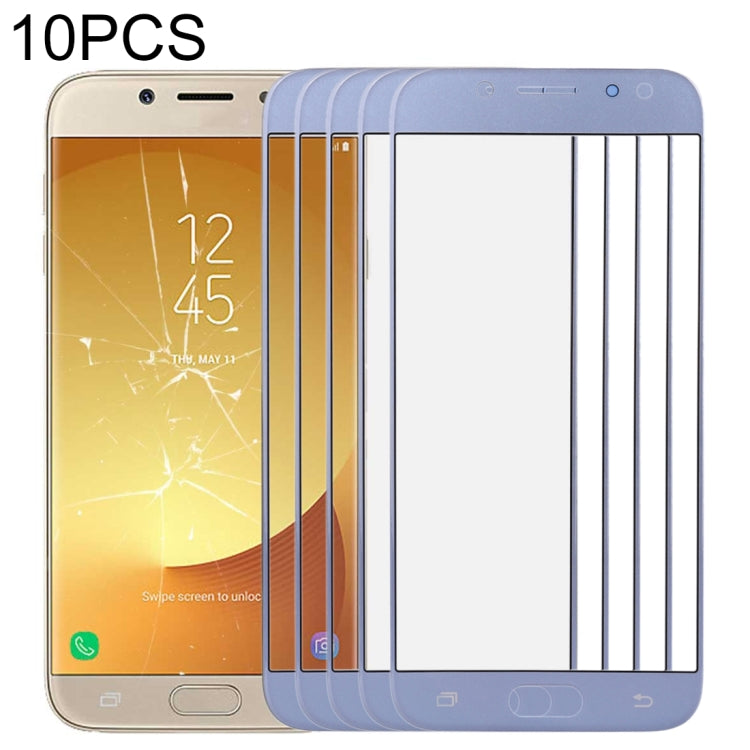 Per Samsung Galaxy J7 (2017) / J730 Lente in vetro esterna per schermo anteriore da 10 pezzi, For Samsung Galaxy J7 (2017)