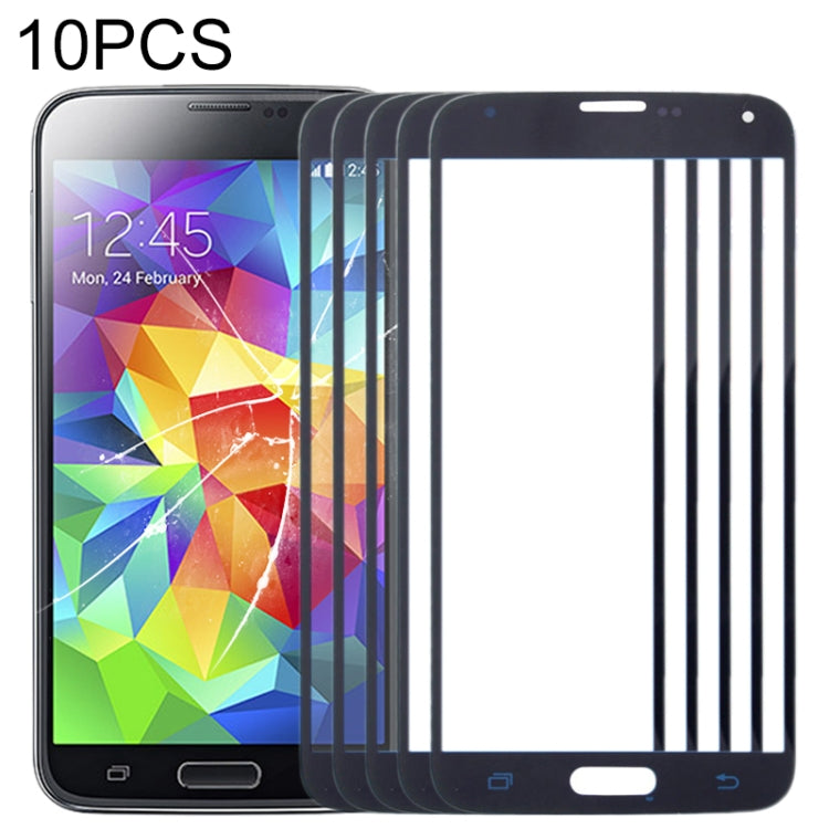 Per Samsung Galaxy S5 / G900 Lente in vetro esterna per schermo anteriore da 10 pezzi, For Samsung Galaxy S5