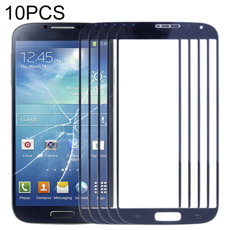 Per Samsung Galaxy S IV / i9500 10 pezzi Lente in vetro esterna per schermo anteriore, For Samsung Galaxy S IV