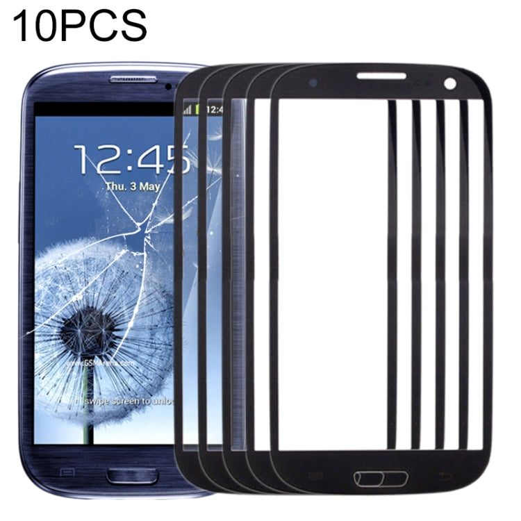 For Samsung Galaxy SIII / i9300 10pcs Front Screen Outer Glass Lens, For Samsung Galaxy SIII