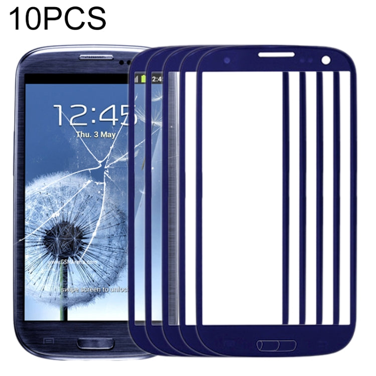 For Samsung Galaxy SIII / i9300 10pcs Front Screen Outer Glass Lens, For Samsung Galaxy SIII