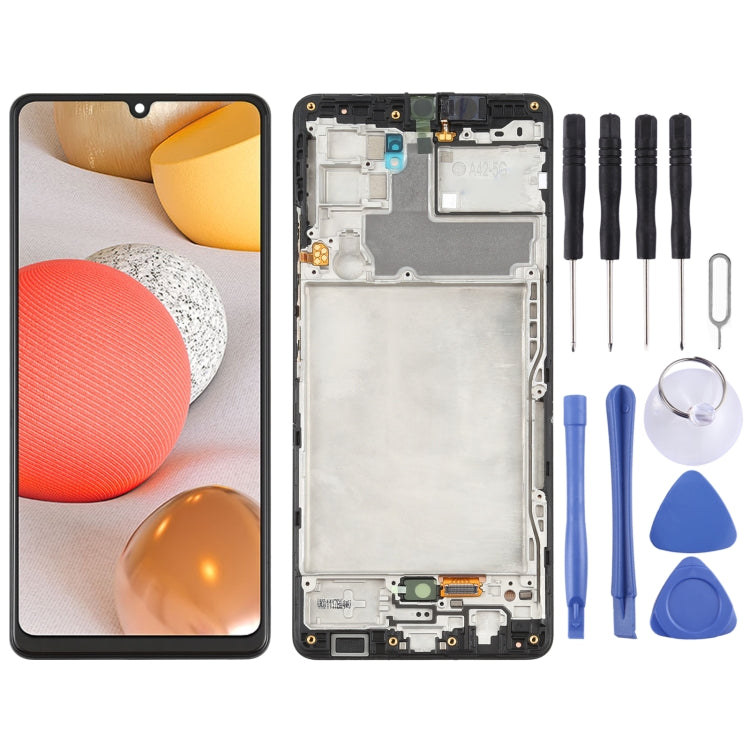 Original LCD Screen and Digitizer Full Assembly with Frame for Samsung Galaxy A42 5G SM-A426, For Samsung Galaxy A42 5G (Original)