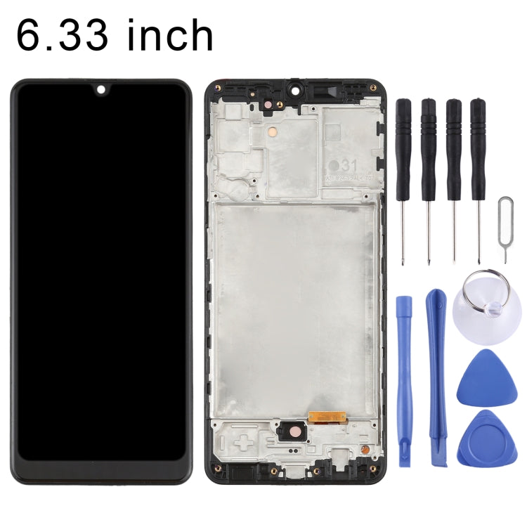 OLED Material LCD Screen and Digitizer Full Assembly with Frame for Samsung Galaxy A31 SM-A315 (6.33 inch), For Samsung Galaxy A31(6.33 inch)