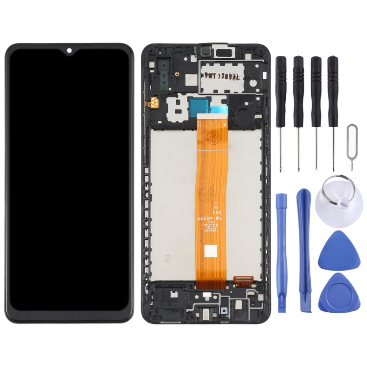 Schermo LCD originale e digitalizzatore assemblato completo con cornice per Samsung Galaxy A02 SM-A022, For Samsung Galaxy A02 (Original)