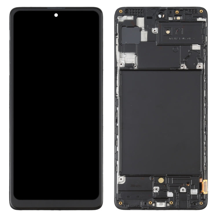 OLED Material LCD Screen and Digitizer Full Assembly with Frame for Samsung Galaxy A71 SM-A715 (6.39 inch), For Samsung Galaxy A716.39 inch (OLED)