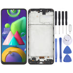 Schermo LCD in materiale OLED e digitalizzatore assemblaggio completo con cornice per Samsung Galaxy M21 SM-M215, For Samsung Galaxy M21 (6.36 inch OLED)