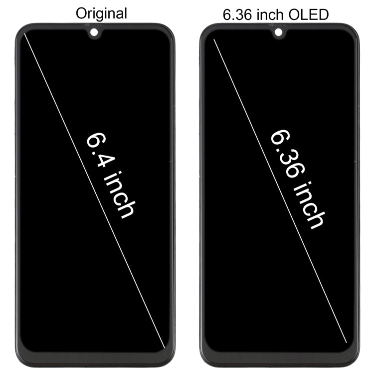 OLED Material LCD Screen and Digitizer Full Assembly with Frame for Samsung Galaxy M21 SM-M215, For Samsung Galaxy M21 (6.36 inch OLED)