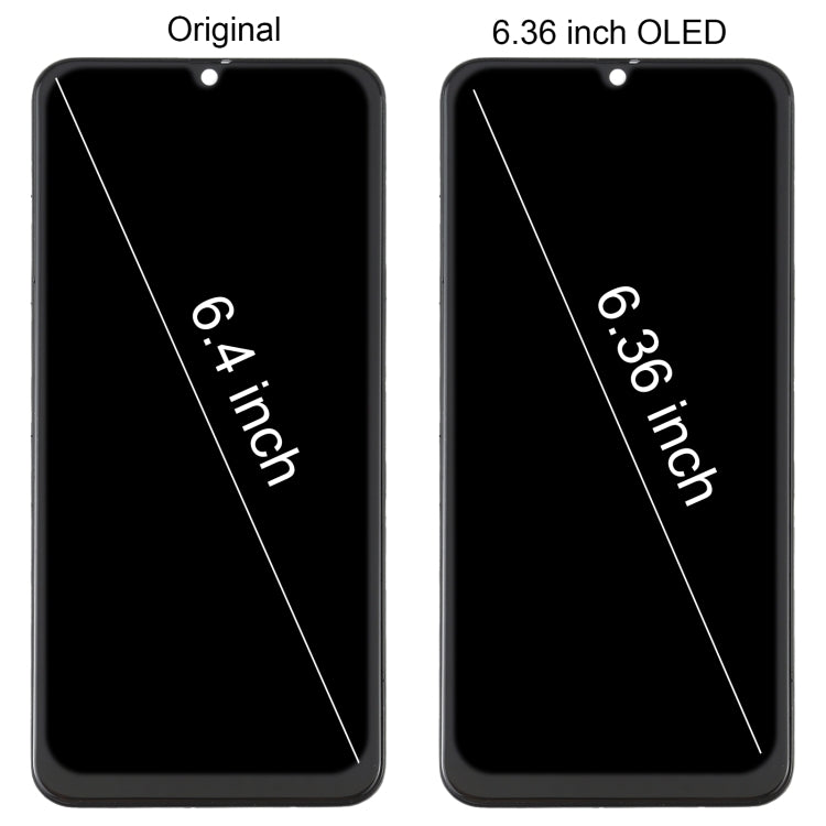 Schermo LCD in materiale OLED e digitalizzatore assemblaggio completo con cornice per Samsung Galaxy A30 SM-A305, For Samsung Galaxy A30 (6.36 inch OLED)