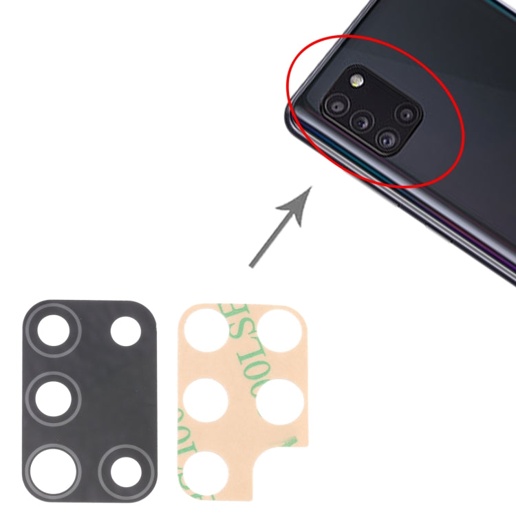 For Samsung Galaxy A31 SM-A315 10pcs Rear Camera Lens, For Samsung Galaxy A31