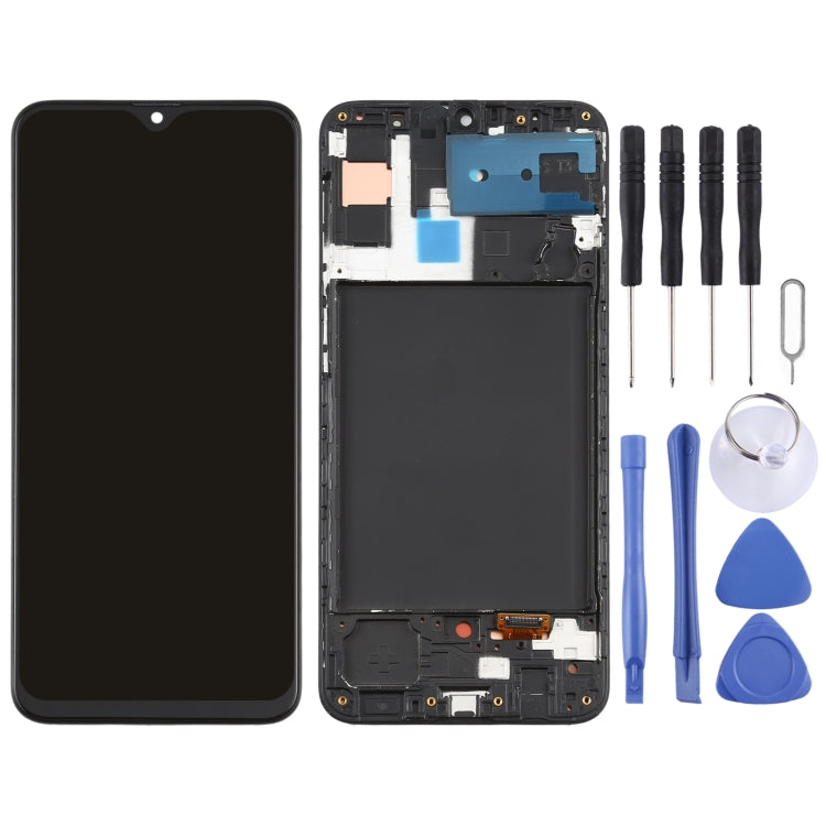 Schermo LCD originale in materiale Super AMOLED e digitalizzatore assemblaggio completo con cornice per Samsung Galaxy A30s, For Samsung Galaxy A30s(Original)