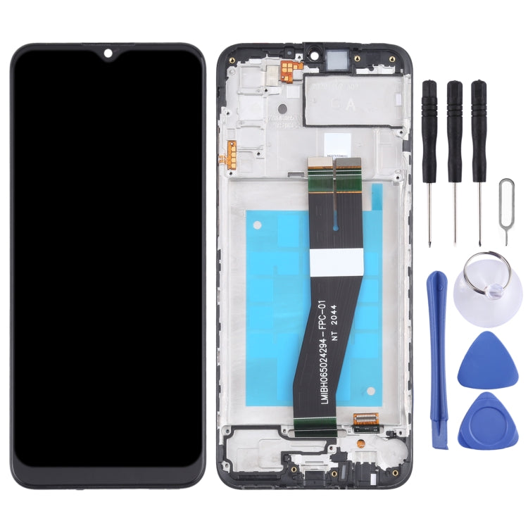 Original LCD Screen and Digitizer Full Assembly with Frame for Samsung Galaxy A02s SM-A025F (GA Version), For Samsung Galaxy A02s (GA Version)